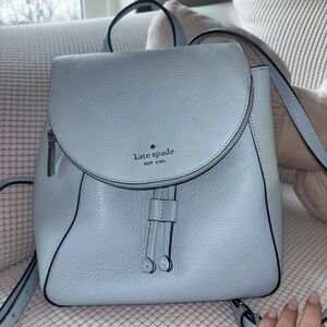 Kate Spade Light Gray Leather Backpack